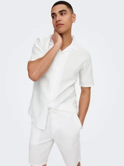 ONSLINUS Normal geschnitten Leinen Shorts