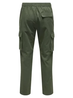 ONSLINUS Verjüngt Leinen Cargo-Hose