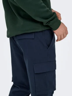 ONSLINUS Verjüngt Leinen Cargo-Hose