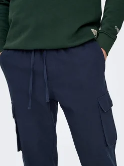ONSLINUS Verjüngt Leinen Cargo-Hose