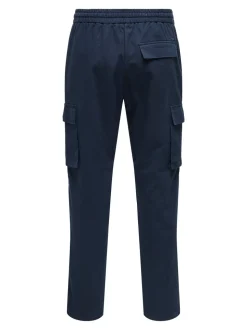 ONSLINUS Verjüngt Leinen Cargo-Hose