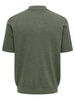 ONSLOUI Gestricktes Poloshirt