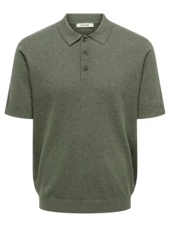 ONSLOUI Gestricktes Poloshirt