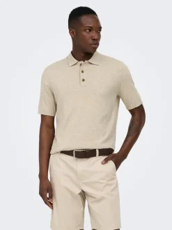 ONSLOUI Gestricktes Poloshirt