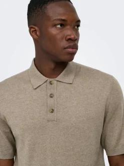 ONSLOUI Gestricktes Poloshirt