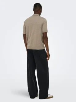 ONSLOUI Gestricktes Poloshirt