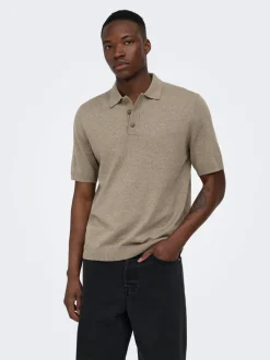 ONSLOUI Gestricktes Poloshirt