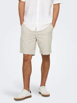 ONSMARK Normal geschnitten Leinen Shorts
