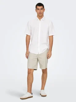 ONSMARK Normal geschnitten Leinen Shorts