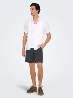 ONSMARK Normal geschnitten Leinen Shorts