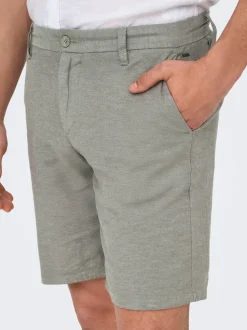 ONSMARK Normal geschnitten Leinen Shorts