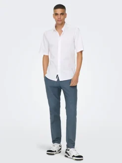 ONSMARK Verjüngt Leinen Chino Hose