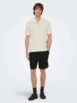 ONSMOON Gestricktes Poloshirt