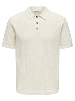 ONSMOON Gestricktes Poloshirt