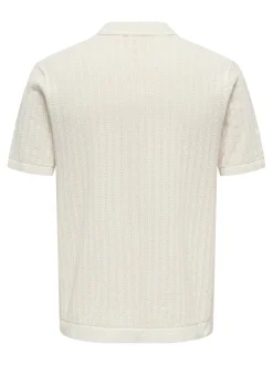 ONSMOON Gestricktes Poloshirt