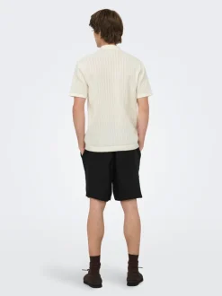 ONSMOON Gestricktes Poloshirt