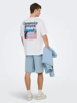 ONSREMI Mid Rise Weiter Beinschnitt Shorts