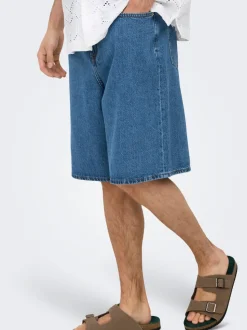 ONSREMI Mid Rise Weiter Beinschnitt Shorts
