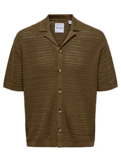 ONSTHIAGO Gestricktes Polo-Hemd