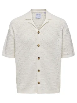 ONSTHIAGO Gestricktes Polo-Hemd