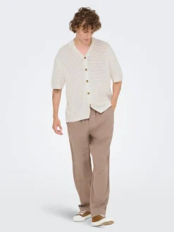 ONSTHIAGO Gestricktes Polo-Hemd