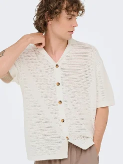 ONSTHIAGO Gestricktes Polo-Hemd