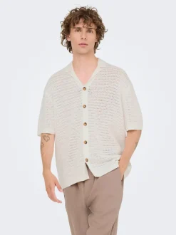 ONSTHIAGO Gestricktes Polo-Hemd