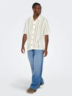 ONSTOBBY Gestricktes Poloshirt
