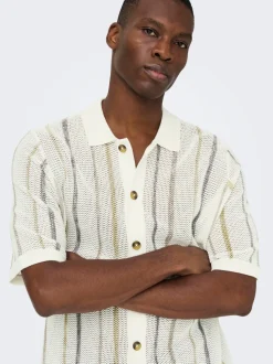 ONSTOBBY Gestricktes Poloshirt