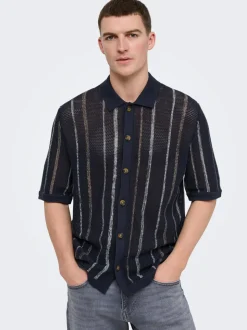 ONSTOBBY Gestricktes Poloshirt
