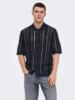 ONSTOBBY Gestricktes Poloshirt