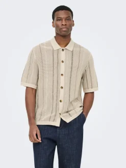 ONSTOBBY Gestricktes Poloshirt