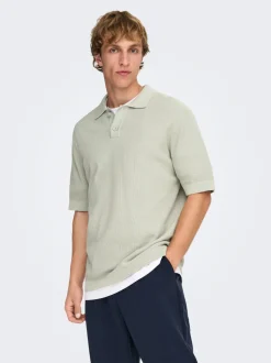 ONSTONY Gestricktes Poloshirt