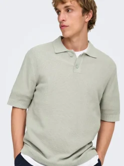ONSTONY Gestricktes Poloshirt