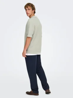 ONSTONY Gestricktes Poloshirt
