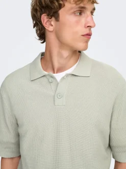 ONSTONY Gestricktes Poloshirt
