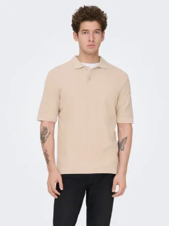 ONSTONY Gestricktes Poloshirt
