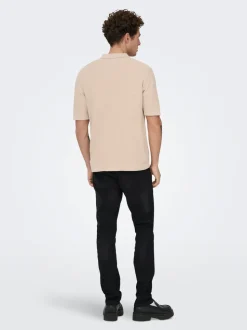 ONSTONY Gestricktes Poloshirt