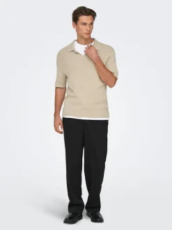 ONSTRAVIS Gestricktes Poloshirt