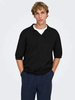 ONSWYLER Gestricktes Poloshirt