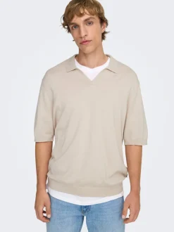 ONSWYLER Gestricktes Poloshirt