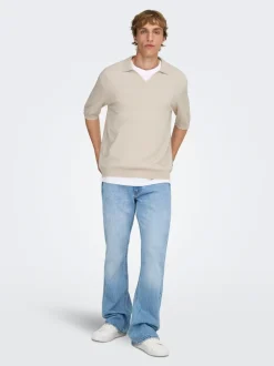 ONSWYLER Gestricktes Poloshirt