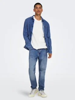 ONSYOKE Mittlere Taille Verkürzt Jeans
