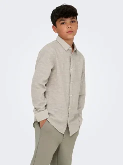 OSJCAIDEN Leinen Hemd